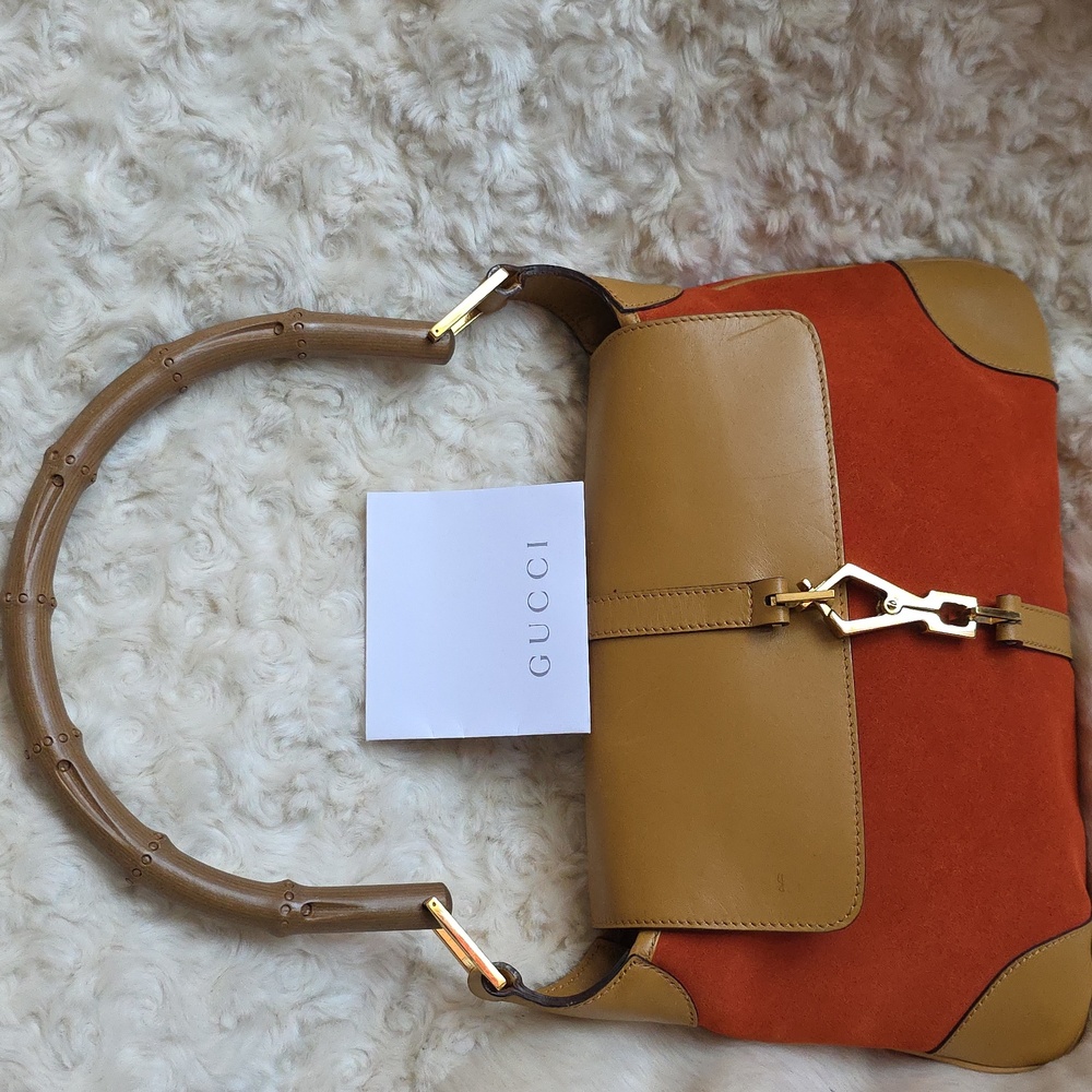 NWOT Gucci Tan and Orange Shoulder Bag